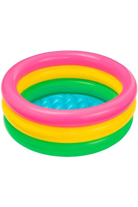 elife shop Es57107 Yumuşak Tabanlı 3 Boğumlu Çocuk Havuzu 61 X 22 cm