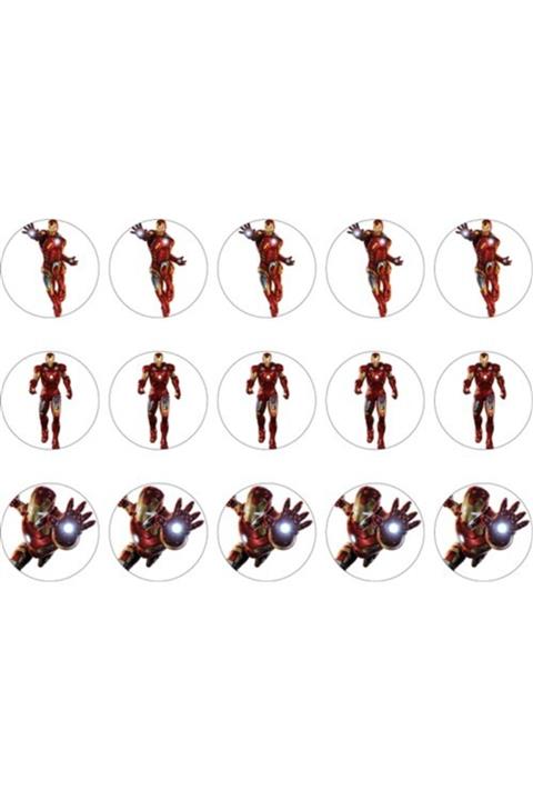 velomy Iron Man Cupcake Kurabiye Üstü Resim
