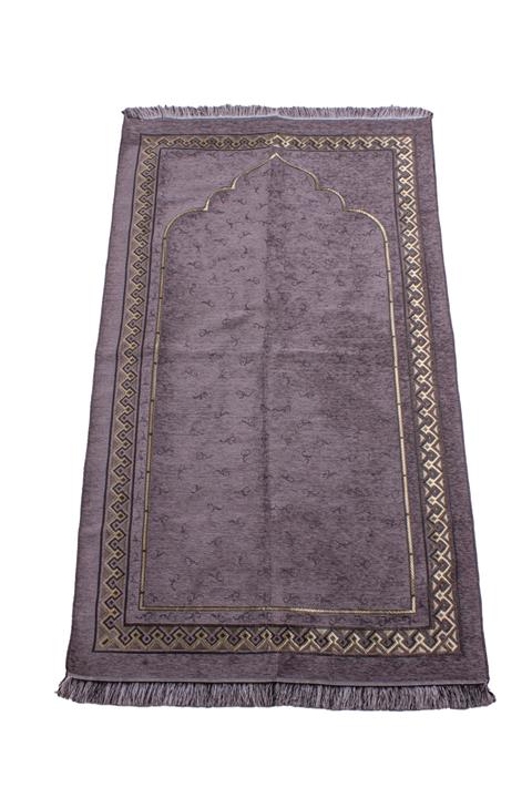 Essee Düz Seccade Çerçeveli Koyu Gri