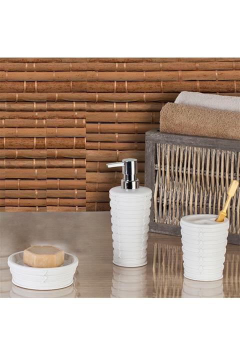 Prima Nova Primanova Palm Beyaz 3'lü Banyo Set