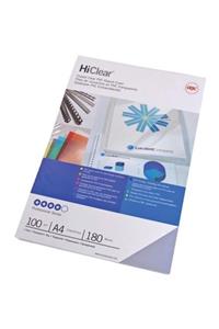 GBC A4 Cilt Kapağı Plastik Opak Hiclear 180 Micron Şeffaf 100 Lü Ce011880e (1 Paket 100 Yaprak)