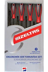 İzeltaş -4350008107-7 Parcalı Ergonomik Tornavıda Setı