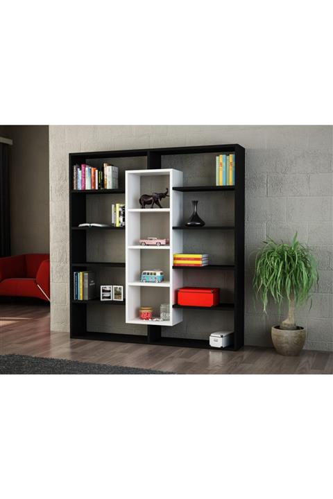 Dekorister Ample Kitaplık Siyah-beyaz