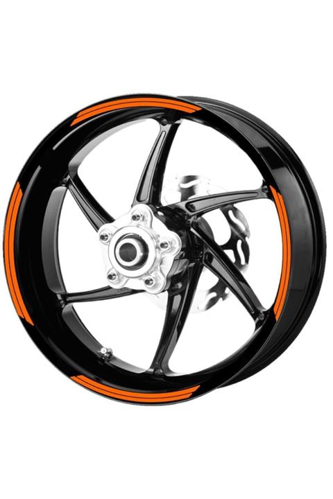 Çınar Extreme Double Stripe Floresan Turuncu Jant Şeridi