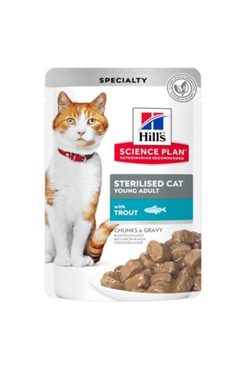 Hills Science Plan Hills Sterilised Alabalıklı Pouch Kısırlaştırılmış Kedi Konservesi 85 Gr