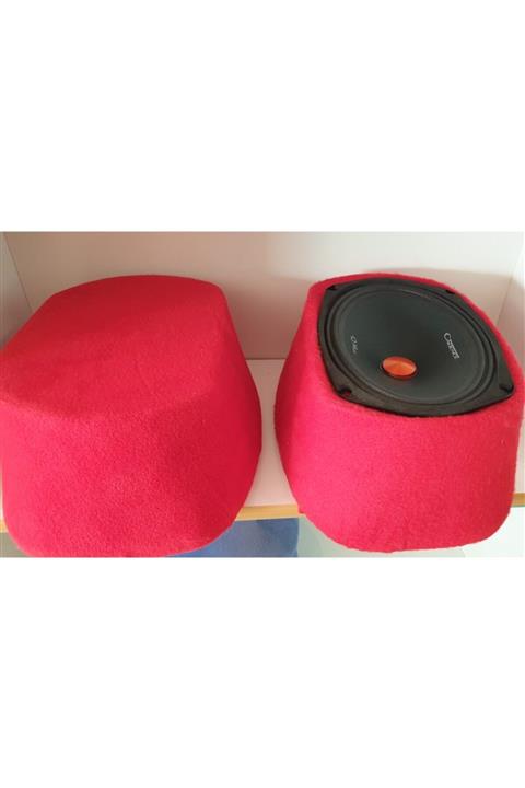 Soundmax Oval Kolon Midrange Kabini Kırmızı Renk