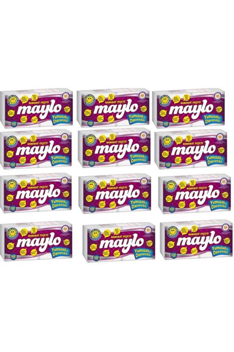 Evpark Maylo 200 Lü X 12 Paket 2400 Ad Hamarat Peçete 500376 Daha Yumuşak & Dayanıklı