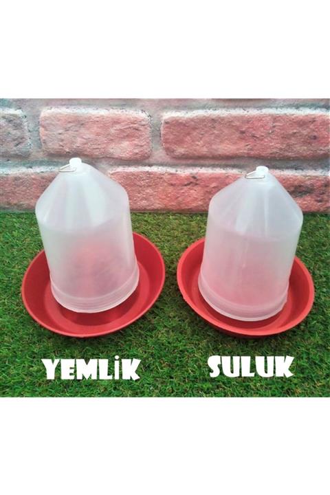 Ekodoğa Yemlik + Suluk 2' Li Set 1 Adet 0,75 Lt Yemlik + 1 Adet 0,75 Suluk Kuş Yemliği Kuş Suluğu