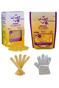 Vivet Vivet Granül Ağda Natürel Set 250gr Yedek 250gr(inci Boncuk Ağda) Full Set