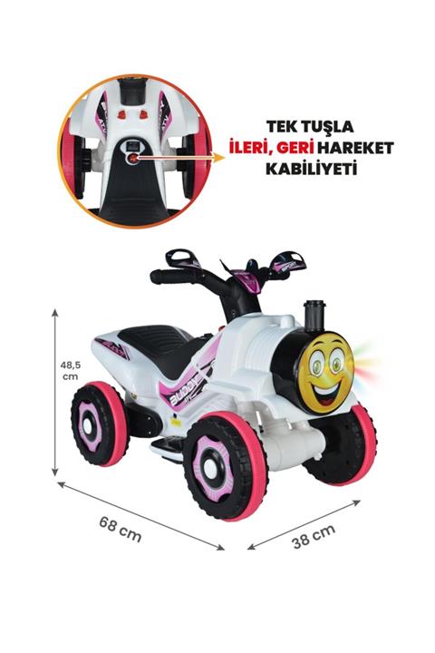 UJ Toys Beyaz Prenses Buddy Akülü Atv