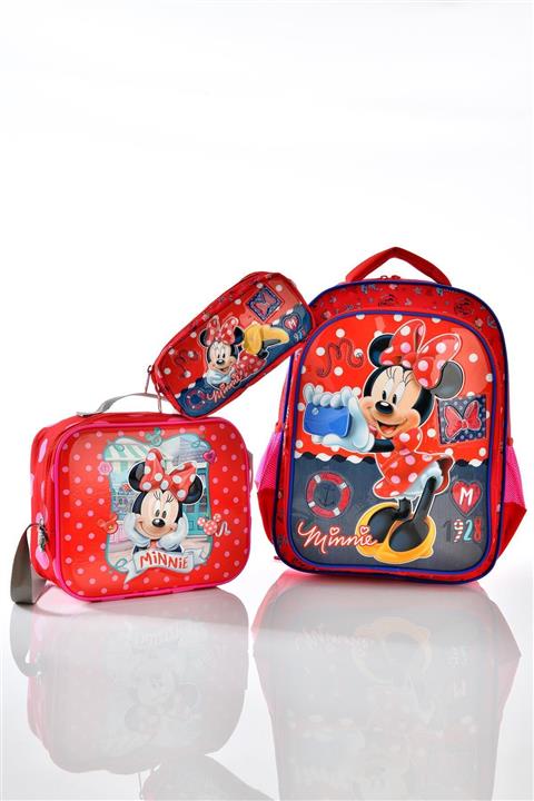 Minnie Mouse 73170 Okul Sırt Çantası 3'lü Set