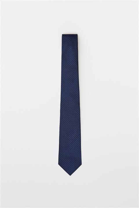 Massimo Dutti Puantiye Desenli İpek Kravat