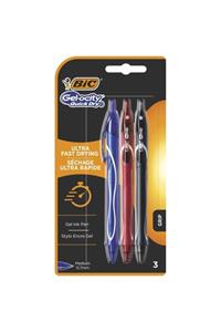 Bic Bıc Gelocity Quick Dry Siyah/mavi/kırmızı Jel Kalem 3'lü Blister