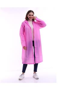 ÖNDER MODA Yağmurluk Rüzgarlık Pembe Unisex Su Geçirmez Eva Kumaş