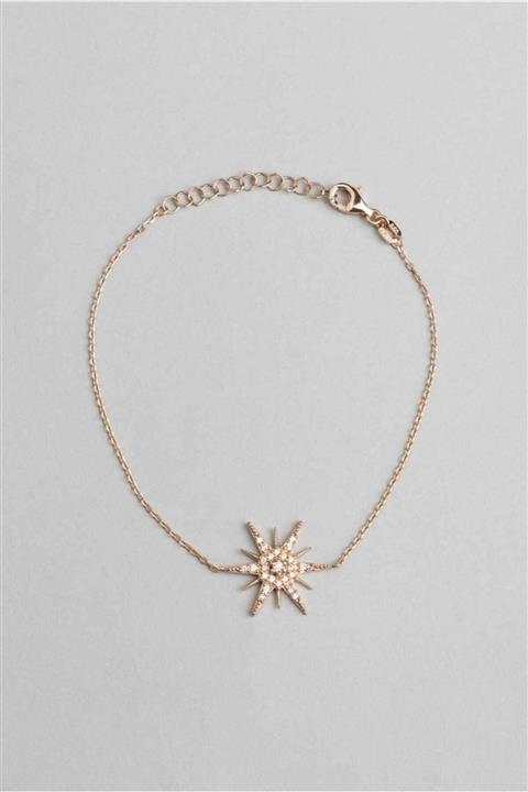 So CHIC... Zühre Yıldızı 18 Ayar Rose Altın Kaplama Gümüş Bileklik