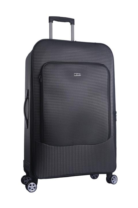 Anka Gri Battal Boy Sekiz Teker Kumaş Valiz Av5001