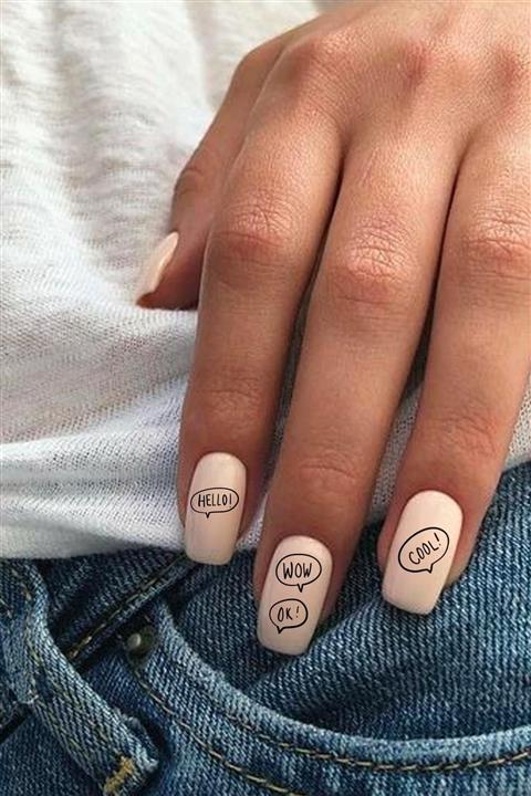 Flash Tattoos® Hello Tırnak Dövmesi - Tırnak Tattoo - Nail Art - Tırnak Sticker