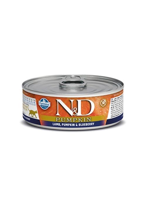 N&D Pumpkin 12 Adet (6-kuzu, Bal Kabağı+6-bıldırcın)Yetişkin Kedi Yaş Mama 80 gr