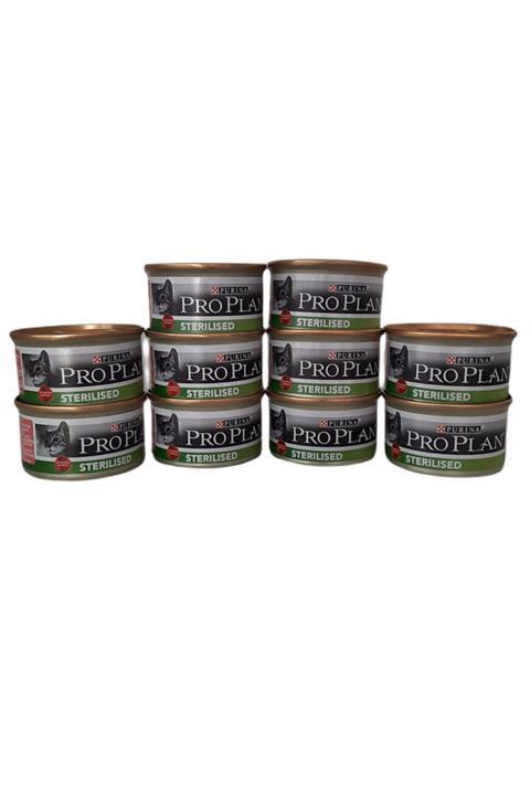 Purina Pro Plan Proplan Sterilised Ton Balıklı Ve Somonlu Kısırlaştırılmış Yetişkin Kedi Maması Konserve 10x85 Gr