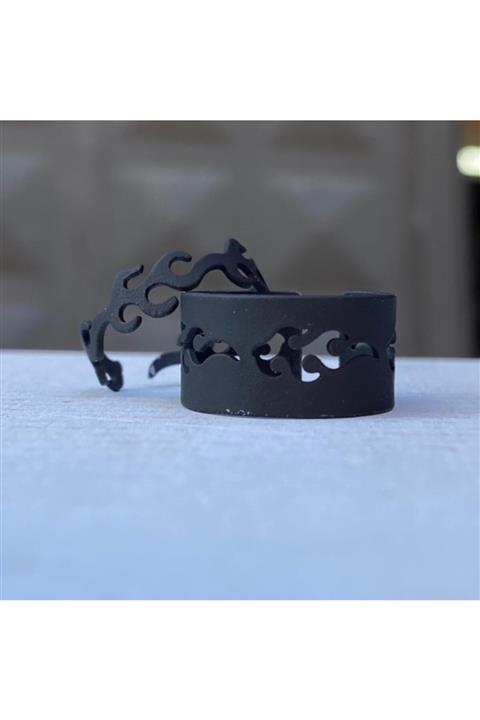 Köstebek Siyah Thrasher Ayarlanabilir Ikili Yüzük