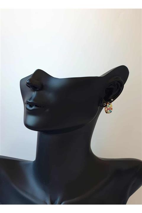 Eva Takı Xuping Jewelry Renkli Vintage Halka Küpe