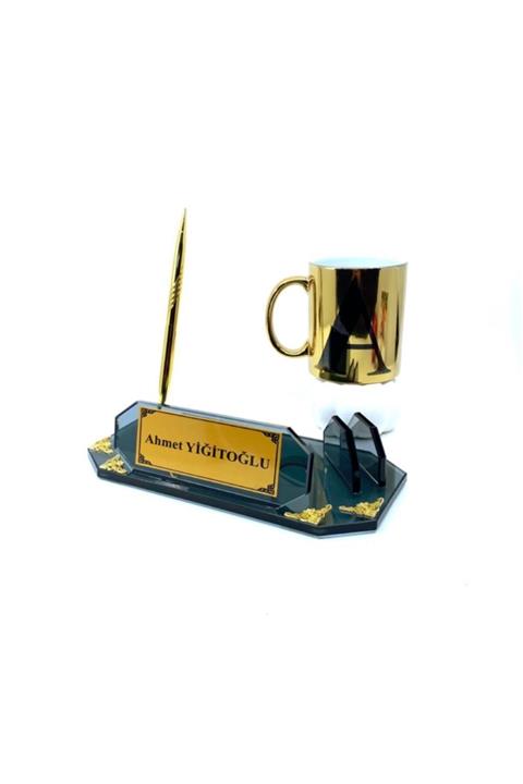 YİĞİTOĞLU DESIGN Premium Özel Tasarım Cam Masa Isimliği O45