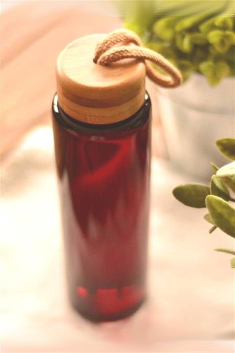 Arow  Dubai Bambu Kapaklı Cam Matara 500cc