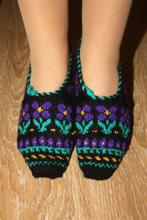 Nino Vintage El Örgüsü Patik