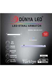 DÜNYA LED Hs.813/1 36w Led Etanj Sarkıt Armatür 6500k Beyaz Işık