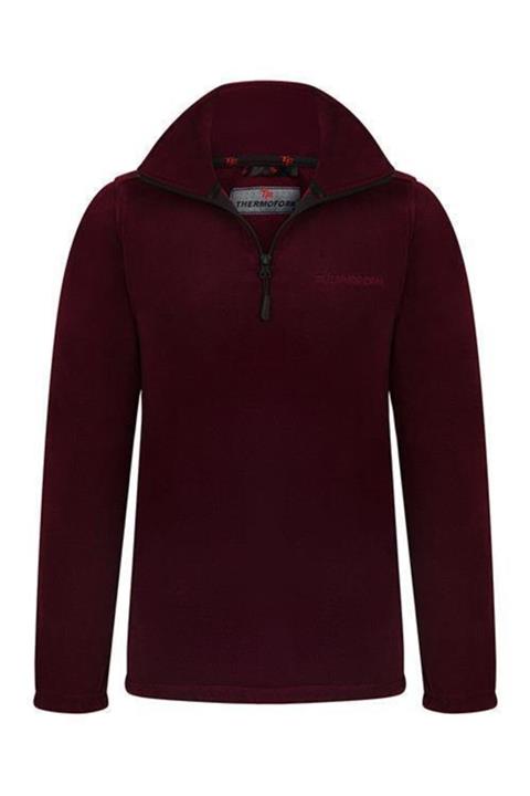 THERMOFORM Kadın Yarım Fermuar Polar Bordo M