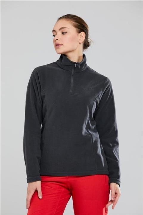 2AS Price Yarım Fermuarlı Kadın Polar Antrasit