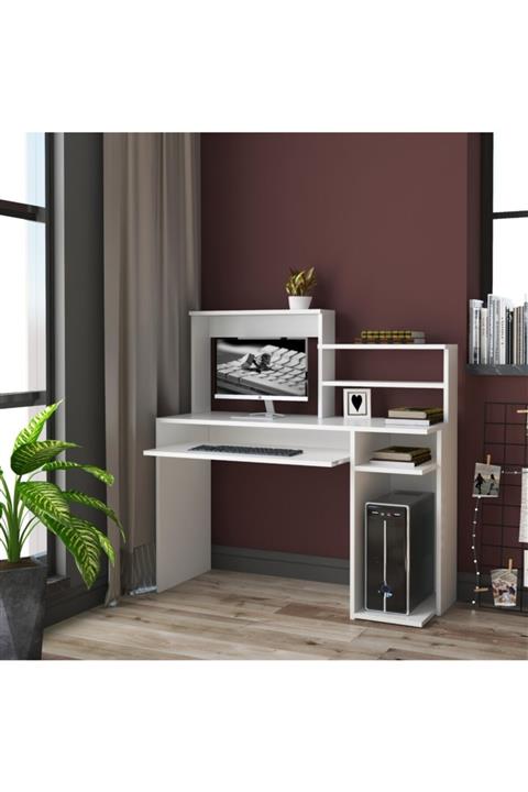 AVES MOBİLYA Alt Raflı Bilgisayar Masası Çalışma Masası