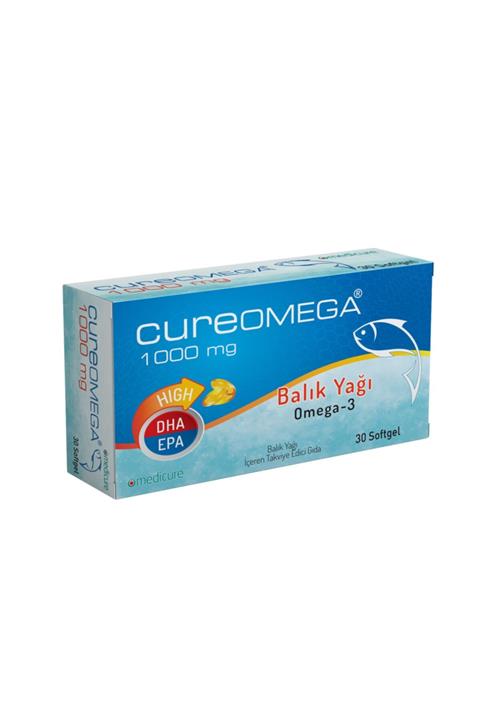 CUREOMEGA 1000 Mg Balıkyağ Içeren 30 Soft Jel