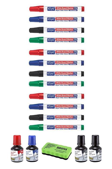 OkulStore Kraf Beyaz Tahta Kalem Ve Mürekkep Seti