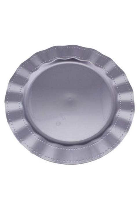 Samur Marka: Gümüş Rengi Lüks Plastik Mika Yuvarlak Tabak 26 Cm 6 Adet Kategori: Plastik Tabak