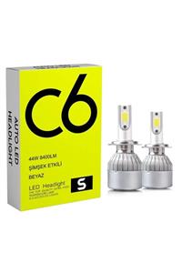 c6 led Xenon 2 Adet H27 Led Xenon 44w 8400lm 6500k Far Ampülü Led Işık Seri S-s