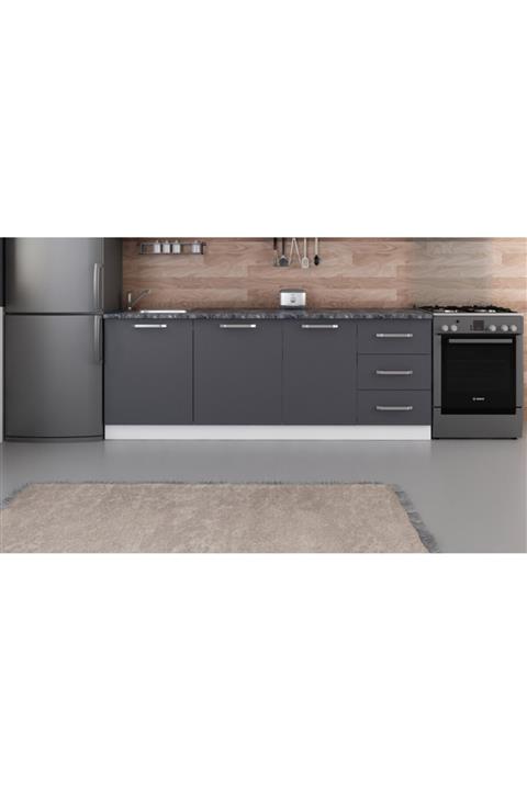 Minar 220 cm Mutfak Dolabı Beyaz Antrasit 220-a1-alt Modül