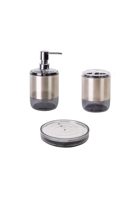 Prima Nova Lima Xl Sıvı Sabunluk  Sabunluk  Diş Fırçalık  3'lü  Siyah