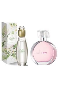 AVON Celebre Fresh Edt 50 ml Wish Of Love Edt 50ml Kadın Parfüm Set 34346655g