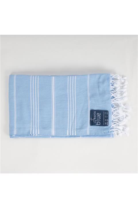 Karia Blue %100 Pamuk Peştemal- Troya Mavisi