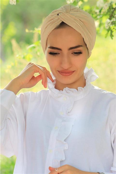 Sahra Şal Dünyası Piliseli Hazır Düğüm Bone Gold