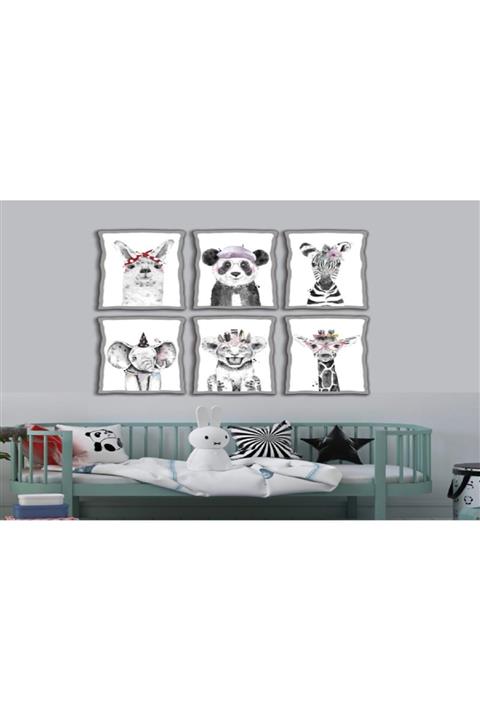 instababyrooms Safari Hayvanlar Çerçeve Set
