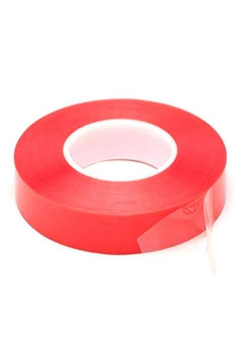 mymodahome Kırmızı Çift Taraflı Akrilik Silikonize Bant 18 mm X 2 m