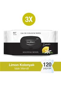 Deep Fresh Kolonyalı Islak Mendil Limon 3 X 40 Yaprak