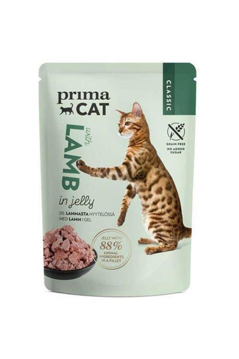 Primacat Prima Cat Kuzu Etli Jelly Tahılsız Kedi Konservesi 85 Gr