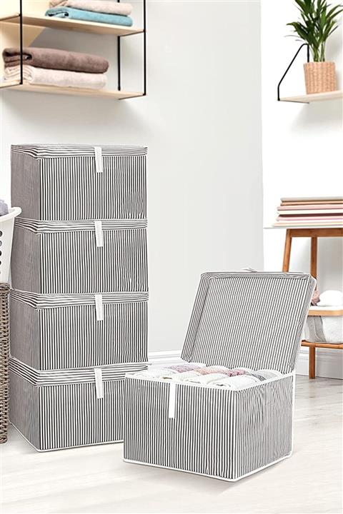 TedarikçinBurada 5 Adet Kapaklı Çok Amaçlı Hurç Saklama Kutusu Organizer Mini 40 X 30 X 26 Cm