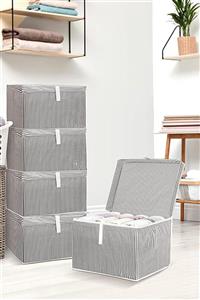 TedarikçinBurada 5 Adet Kapaklı Çok Amaçlı Hurç Saklama Kutusu Organizer Mini 40 X 30 X 26 Cm