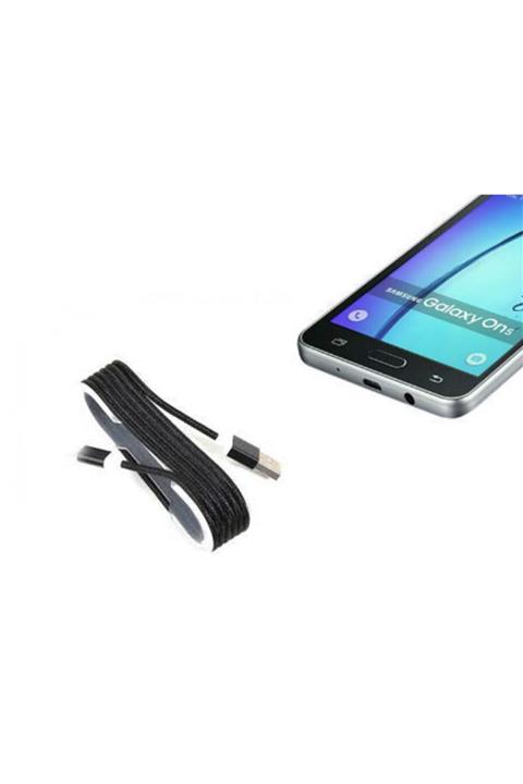 LAUREL DREAM Android Örgü Şeklinde Renkli Çelik Şarj Data Kablosu - Siyah