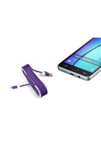 LAUREL DREAM Android Örgü Şeklinde Renkli Çelik Şarj Data Kablosu - Mor