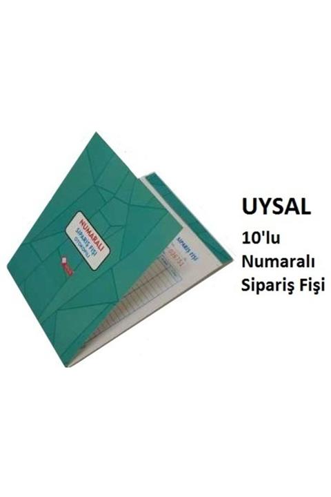 Uysal 18,5x14 Cm Numaralı Sipariş Fişi 10'lu